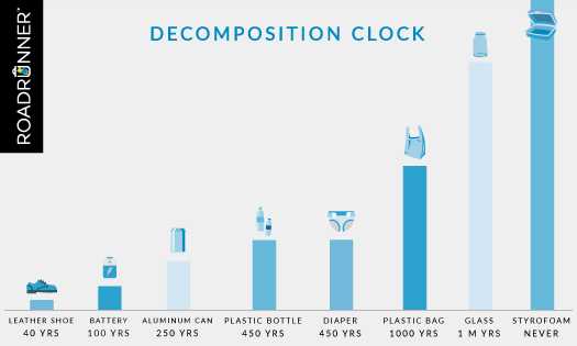 The Consequences of Slow Plastic Decomposition