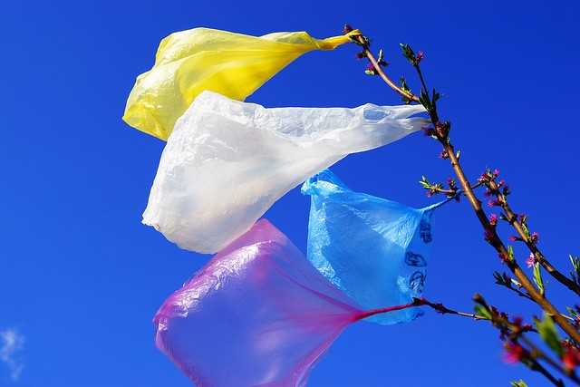 How does banning plastic bags help climate change?